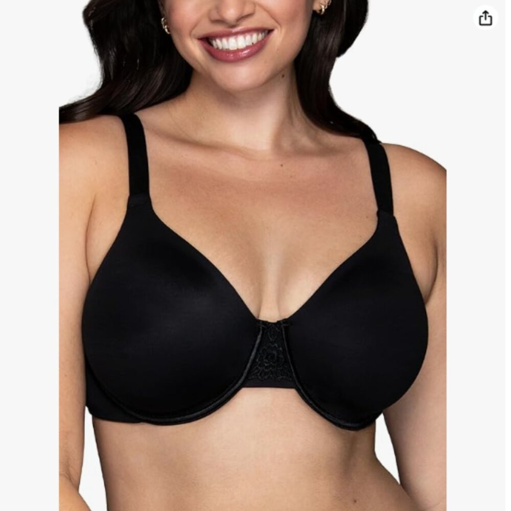Vanity Fair Women's Beauty Back Smoothing Minimizer Bra, 336DD - Black